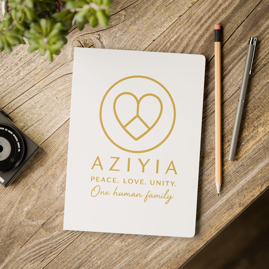 AZIYIA Softcover Journal | Peace. Love. Unity. One Human Family.