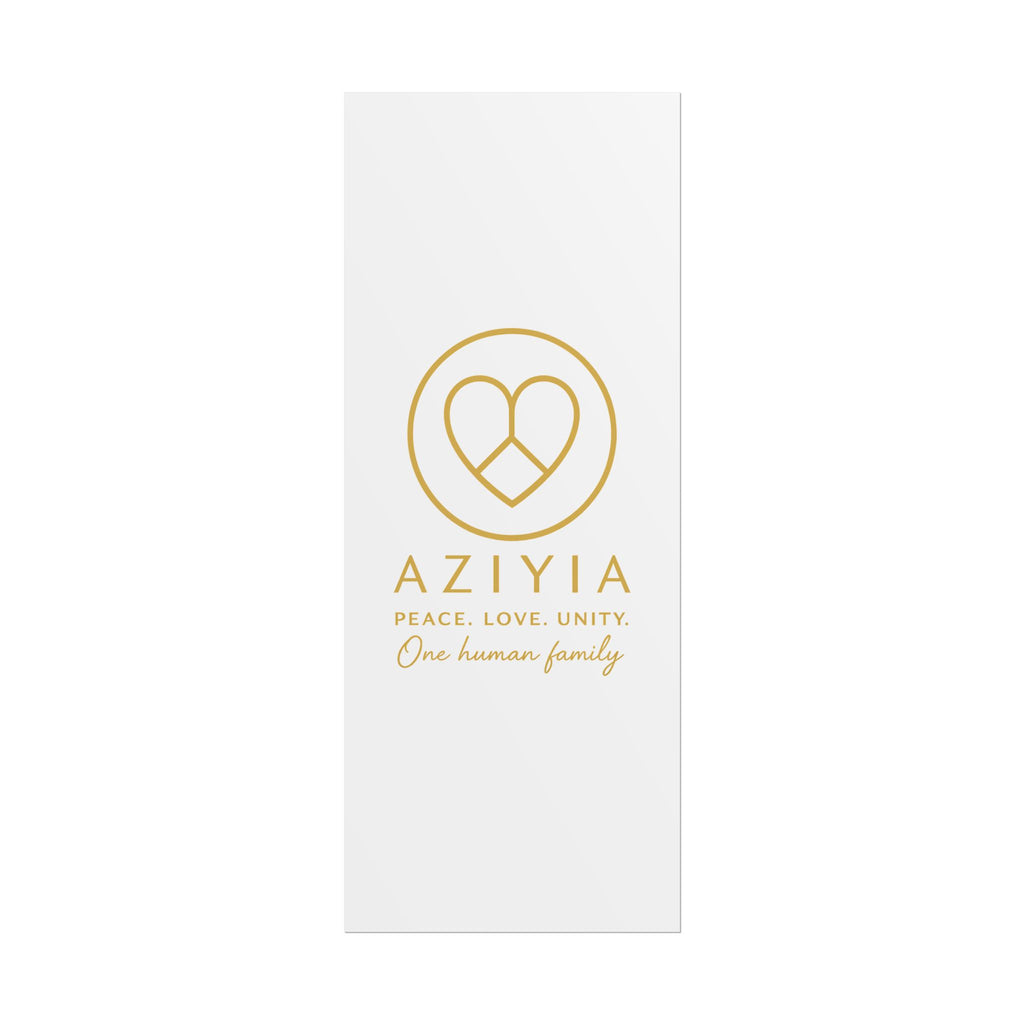 AZIYIA Signature Poster | Peace. Love. Unity. One Human Family. Wall Art