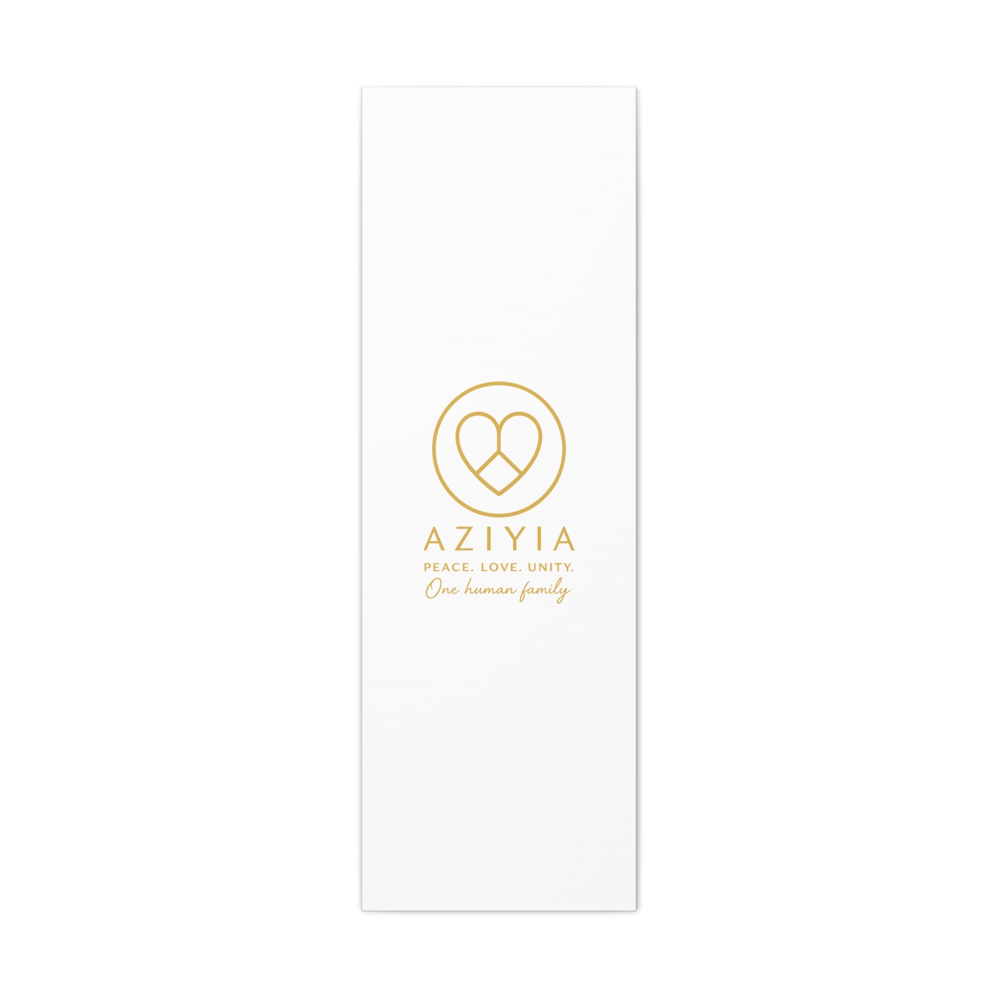 AZIYIA Signature Canvas | Peace. Love. Unity. One Human Family. Wall Art