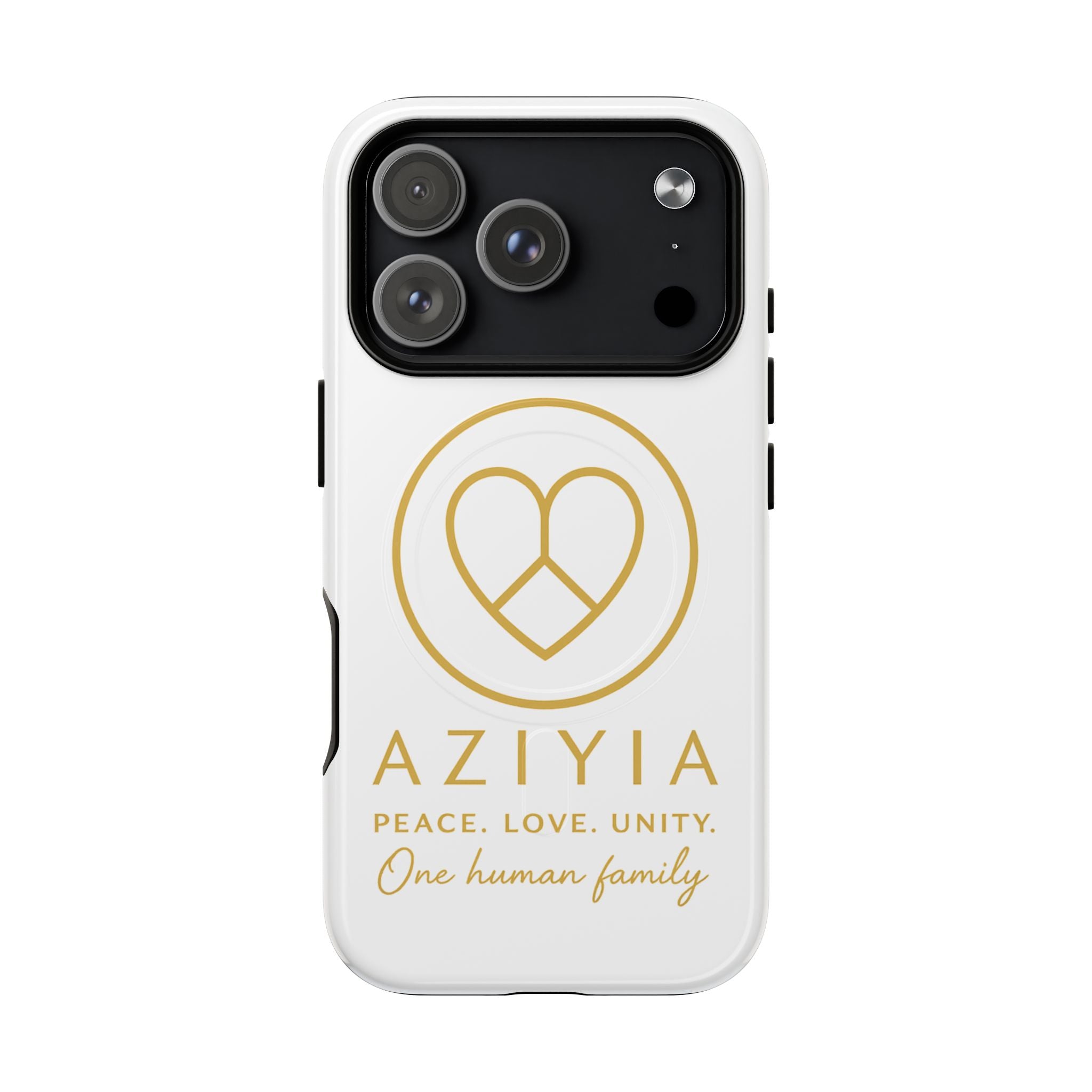 AZIYIA Signature Magnetic Phone Case | Peace. Love. Unity. One Human Family.