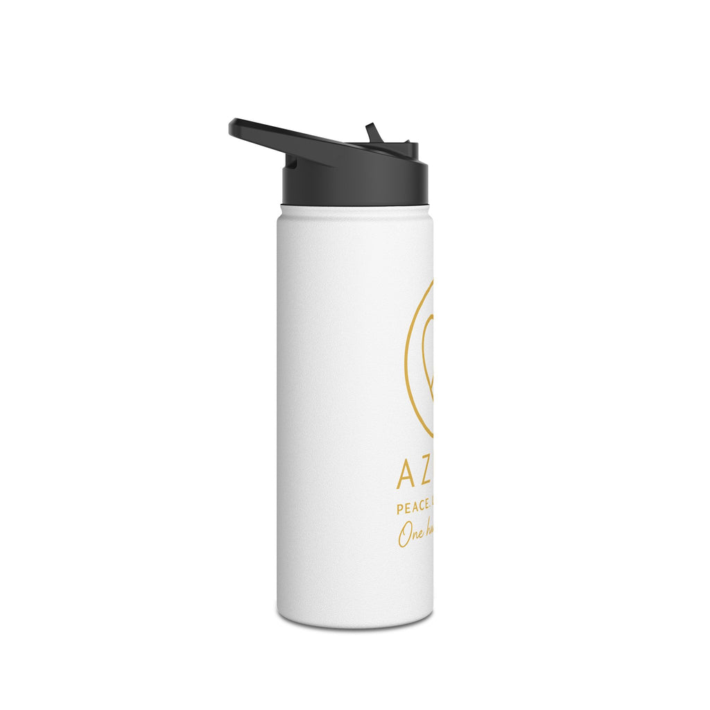 AZIYIA Stainless Steel Water Bottle – Peace, Love, Unity | Insulated Reusable Bottle