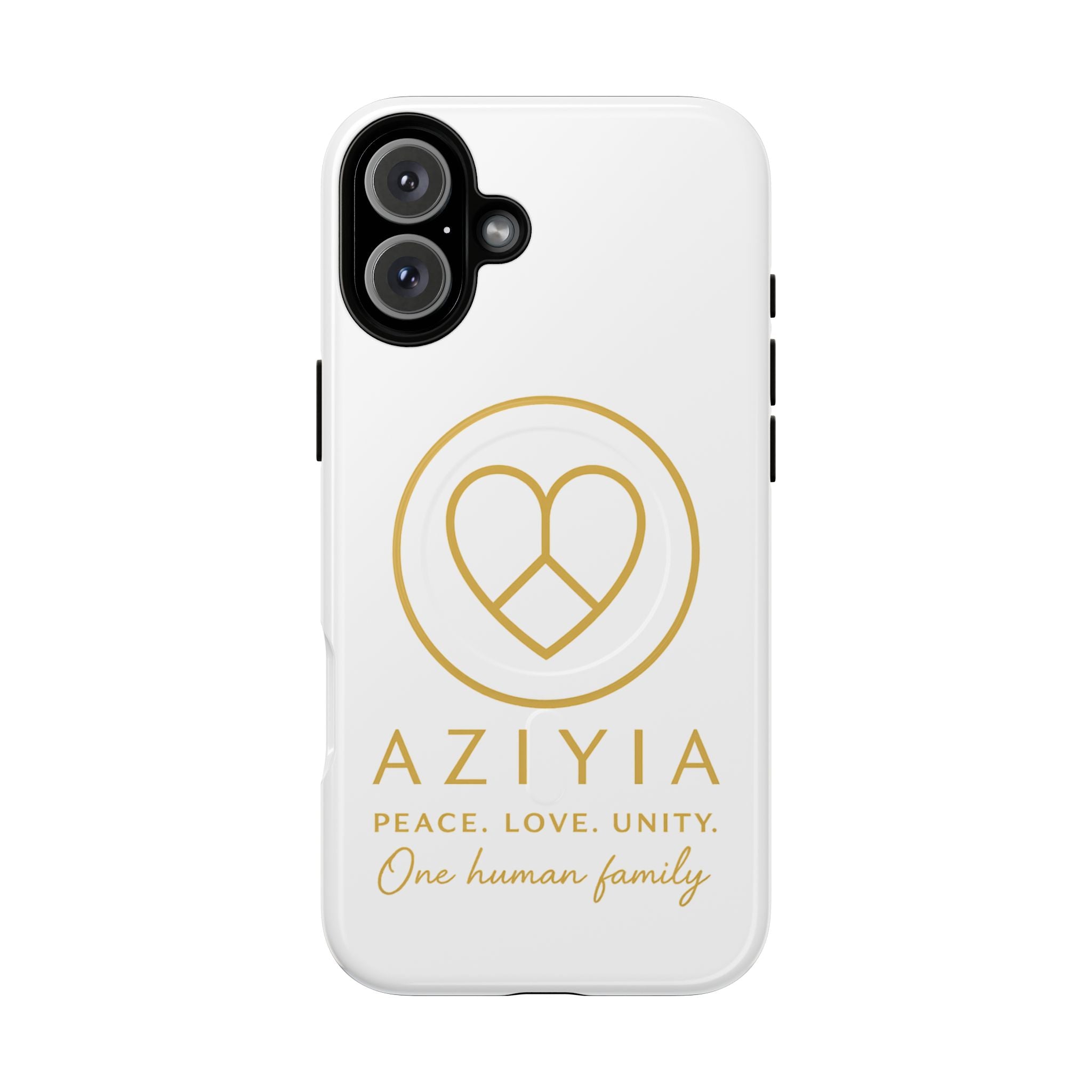 AZIYIA Signature Magnetic Phone Case | Peace. Love. Unity. One Human Family.