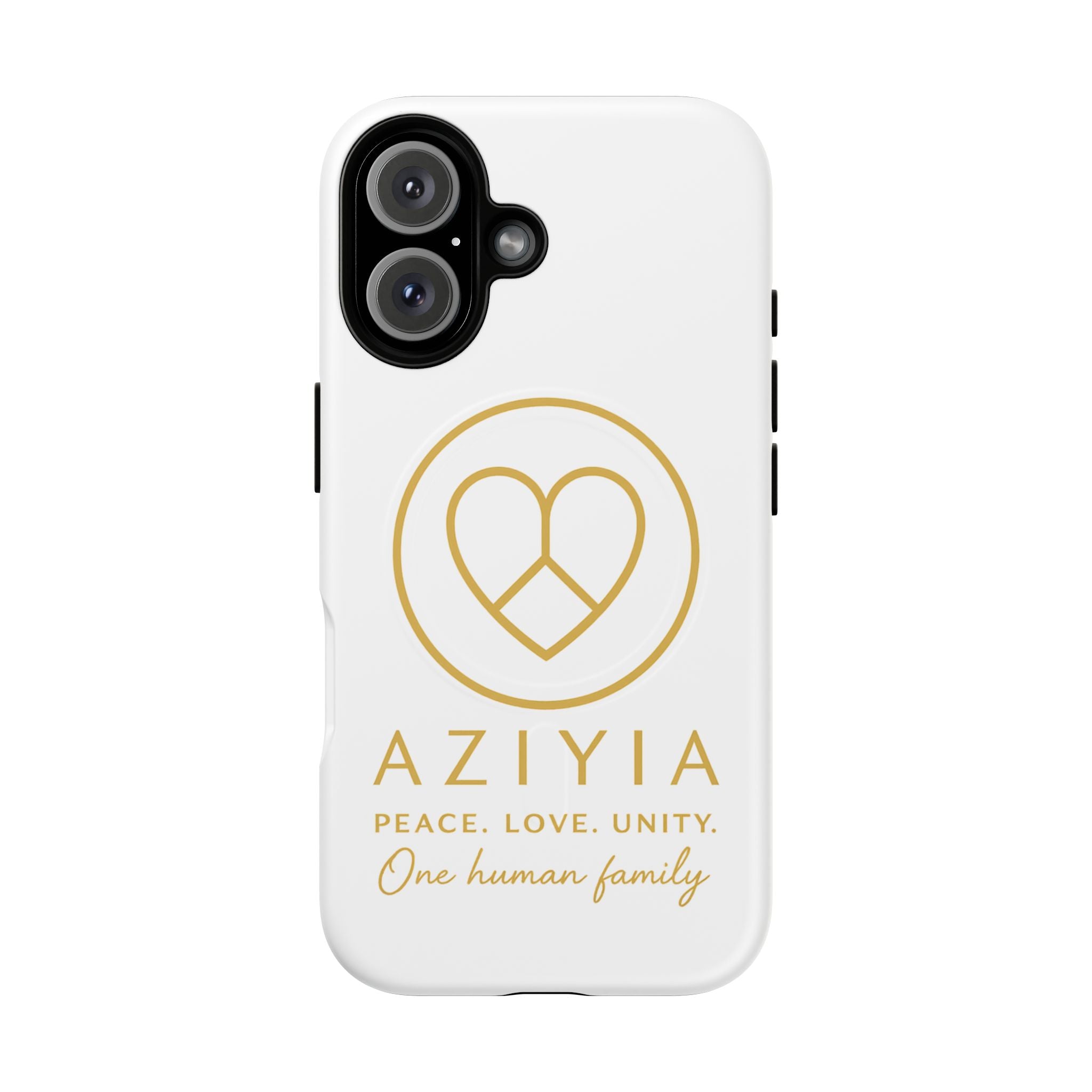 AZIYIA Signature Magnetic Phone Case | Peace. Love. Unity. One Human Family.