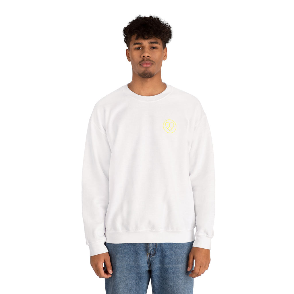 AZIYIA Signature Crewneck Sweatshirt | Peace, Love & Unity Embroidered Jumper