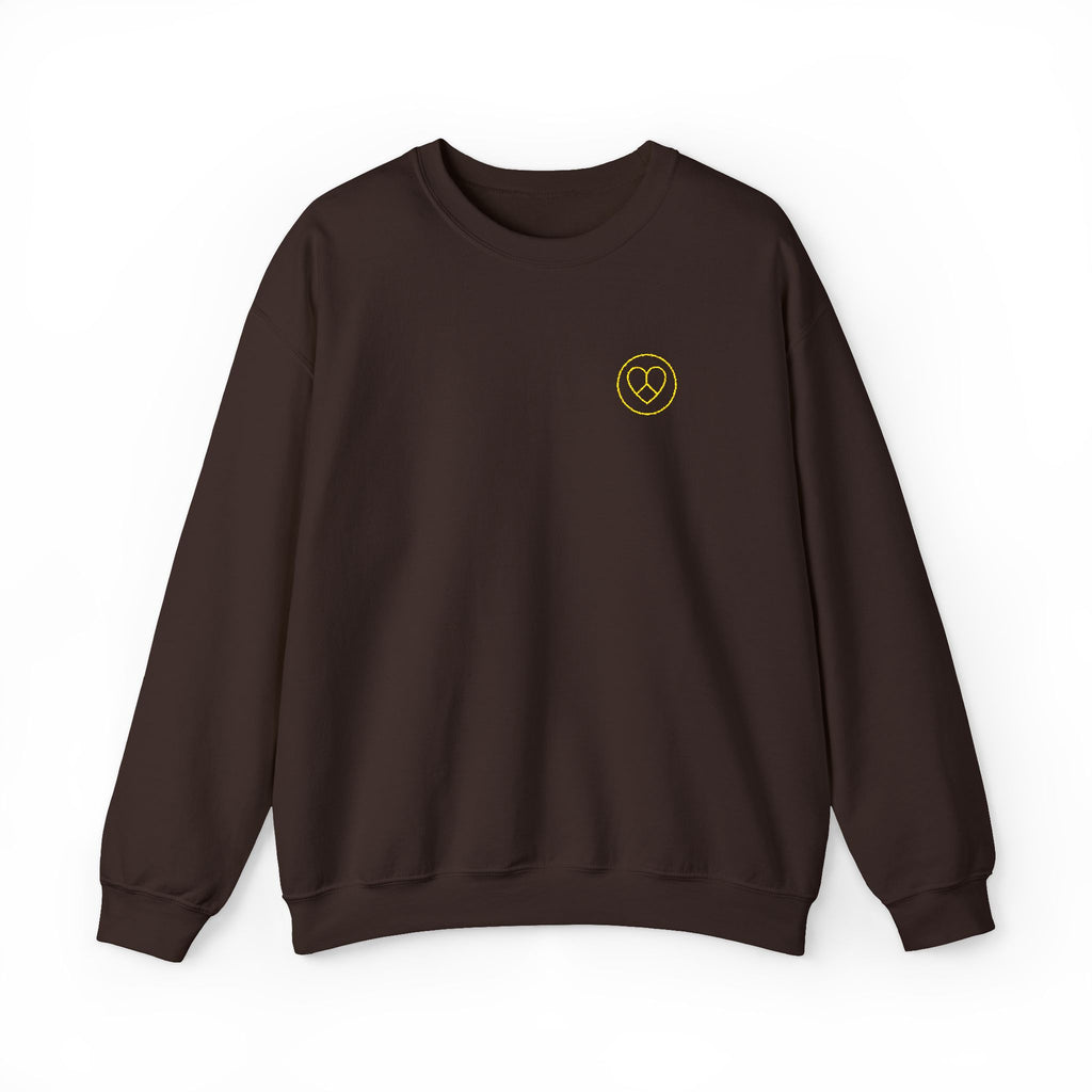 AZIYIA Signature Crewneck Sweatshirt | Peace, Love & Unity Embroidered Jumper