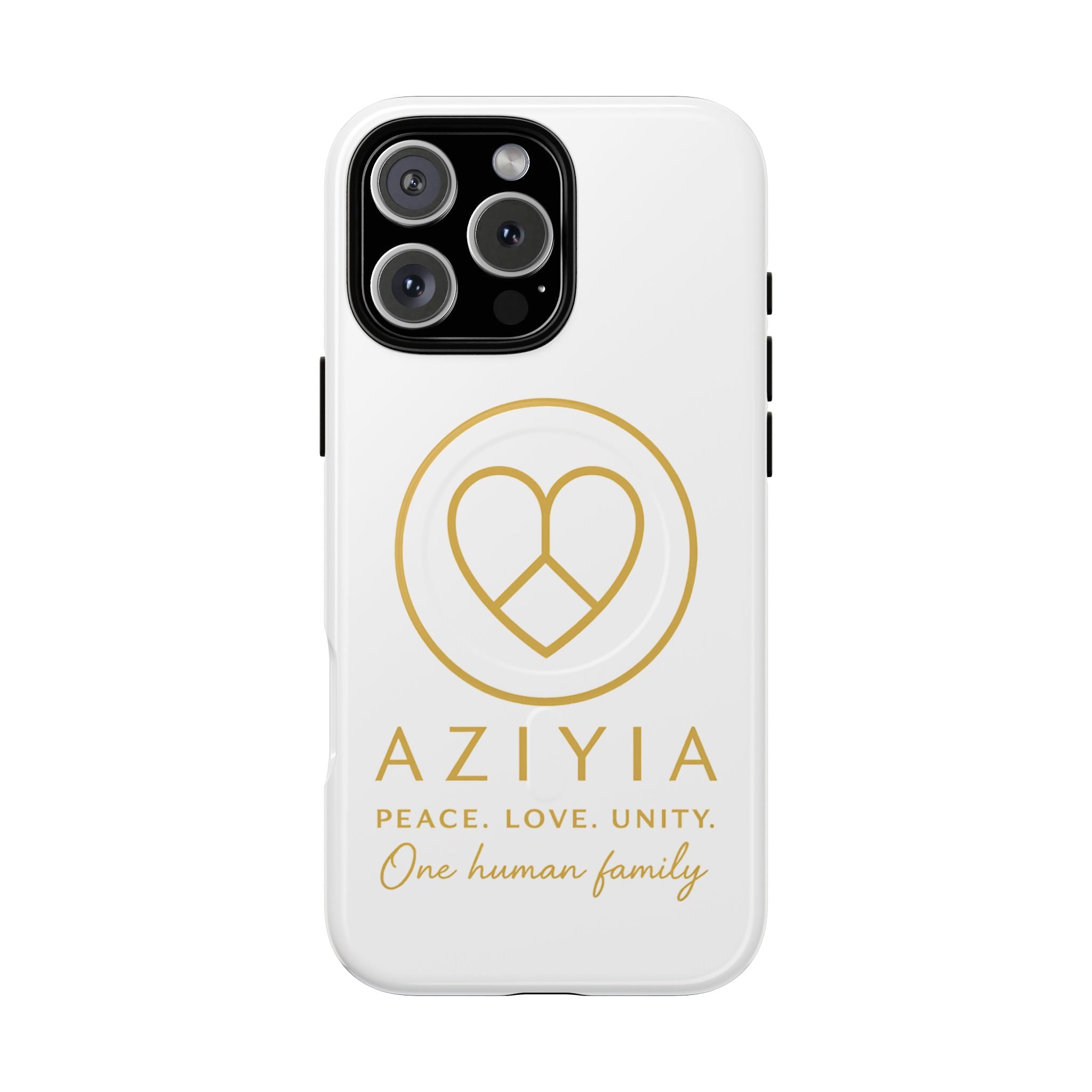 AZIYIA Signature Magnetic Phone Case | Peace. Love. Unity. One Human Family.
