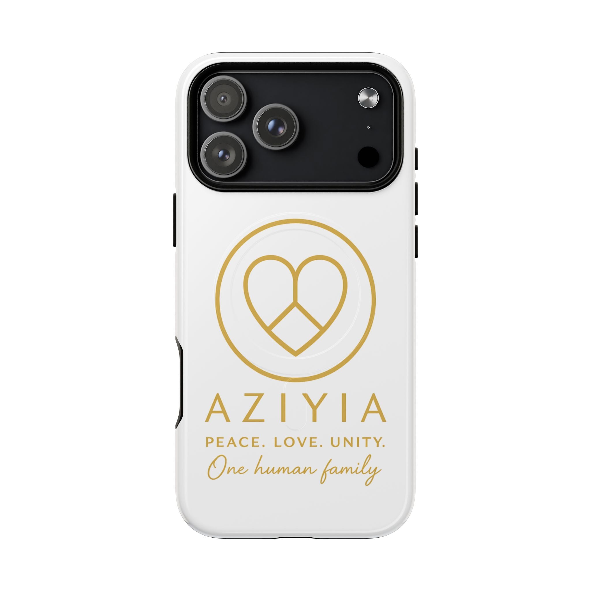 AZIYIA Signature Magnetic Phone Case | Peace. Love. Unity. One Human Family.