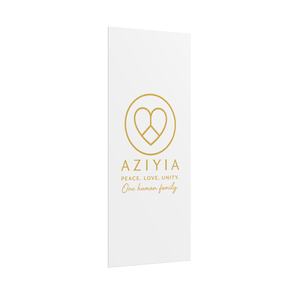 AZIYIA Signature Poster | Peace. Love. Unity. One Human Family. Wall Art