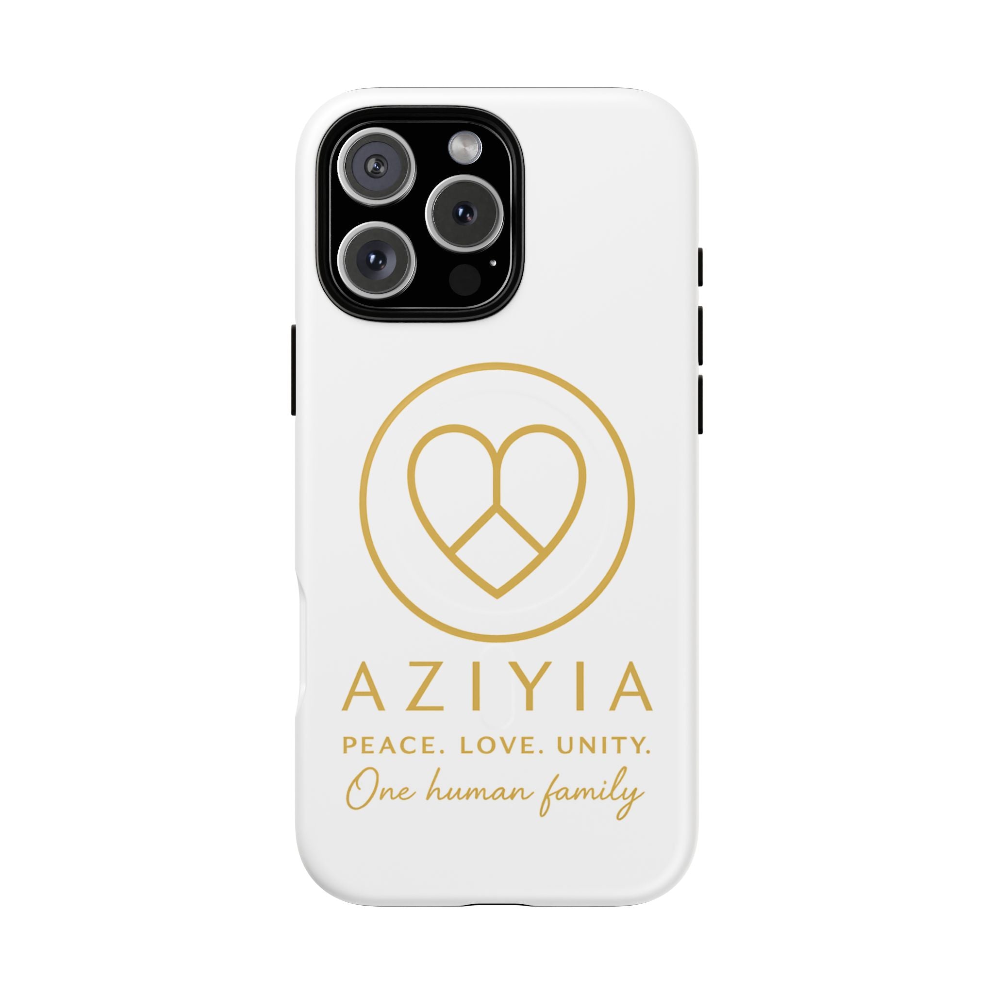 AZIYIA Signature Magnetic Phone Case | Peace. Love. Unity. One Human Family.