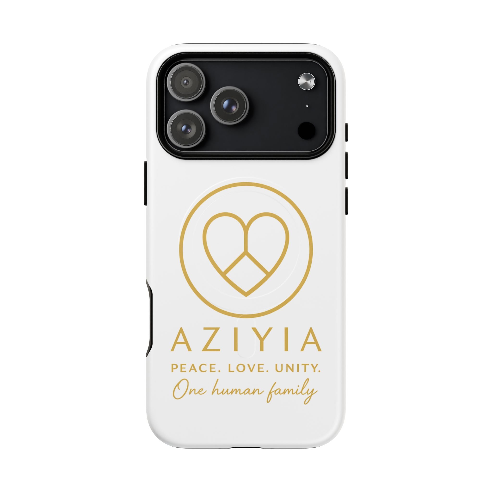 AZIYIA Signature Magnetic Phone Case | Peace. Love. Unity. One Human Family.