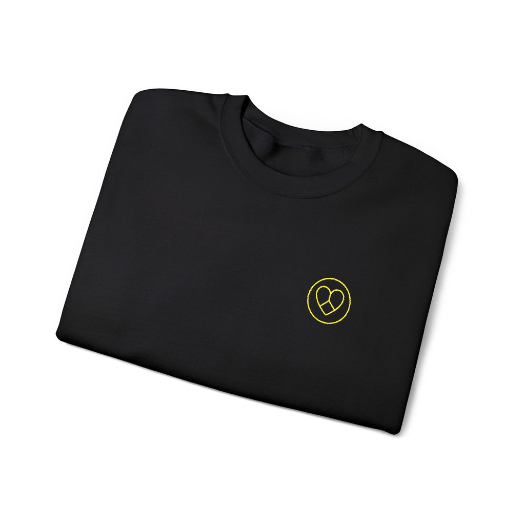 AZIYIA Signature Crewneck Sweatshirt | Peace, Love & Unity Embroidered Jumper
