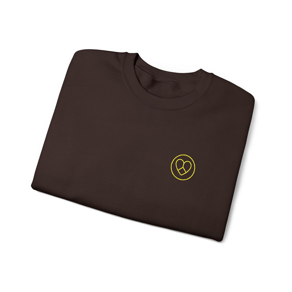 AZIYIA Signature Crewneck Sweatshirt | Peace, Love & Unity Embroidered Jumper