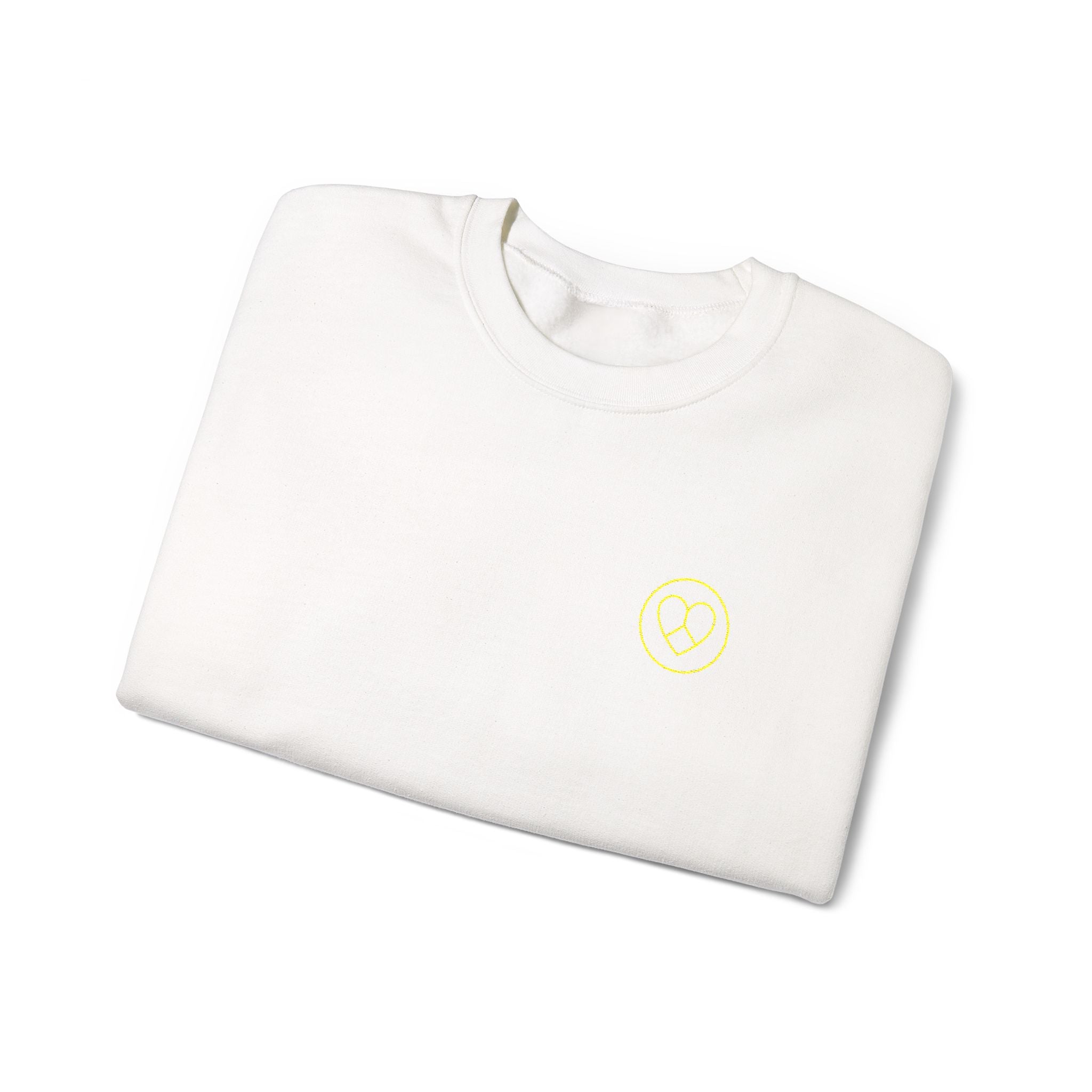 AZIYIA Signature Crewneck Sweatshirt | Peace, Love & Unity Embroidered Jumper