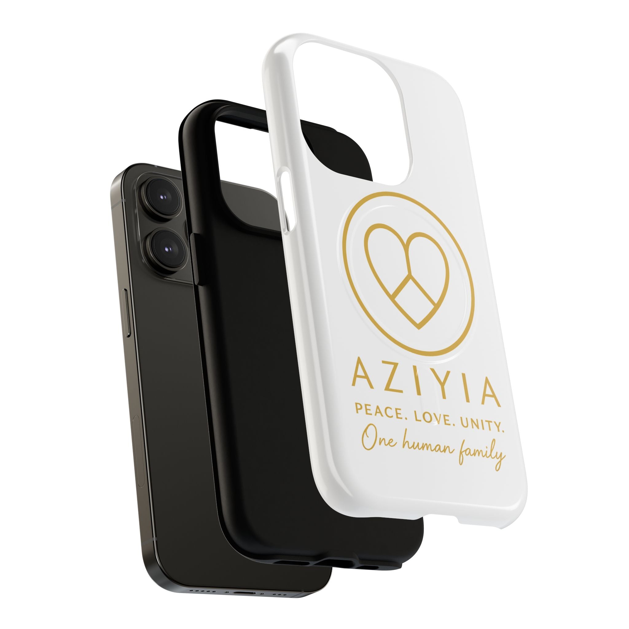 AZIYIA Signature Magnetic Phone Case | Peace. Love. Unity. One Human Family.