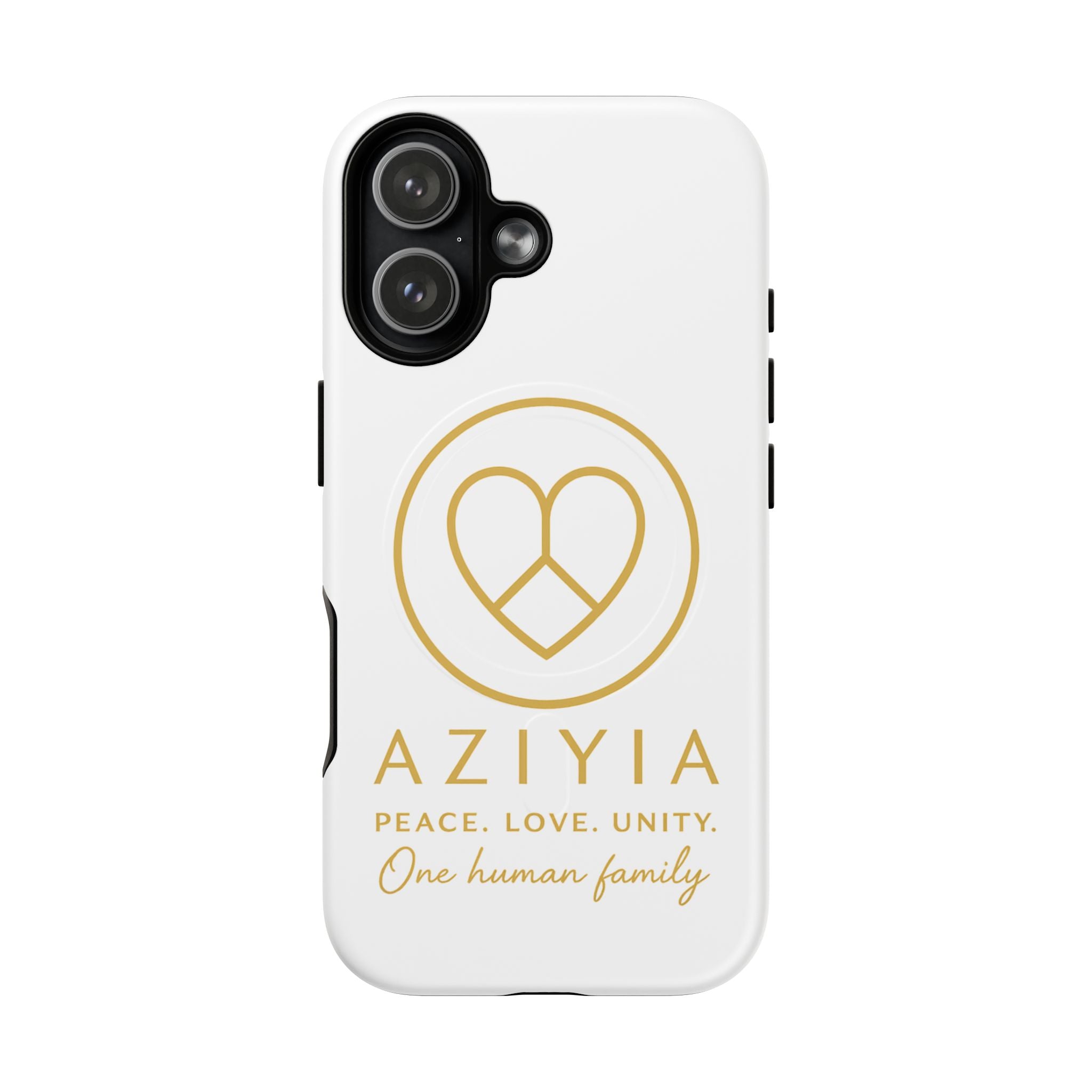AZIYIA Signature Magnetic Phone Case | Peace. Love. Unity. One Human Family.