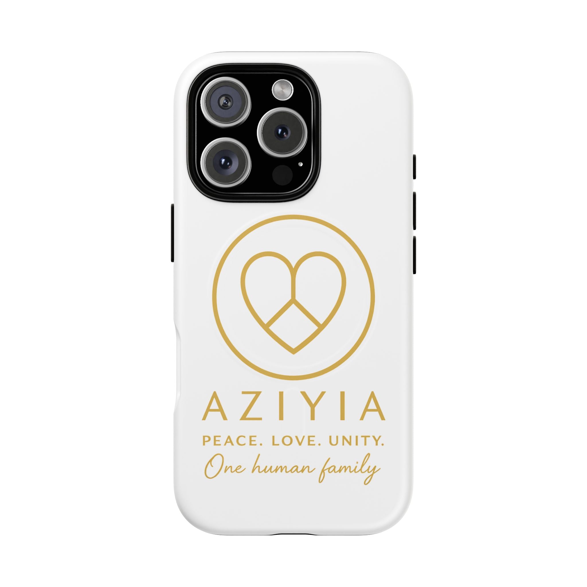 AZIYIA Signature Magnetic Phone Case | Peace. Love. Unity. One Human Family.