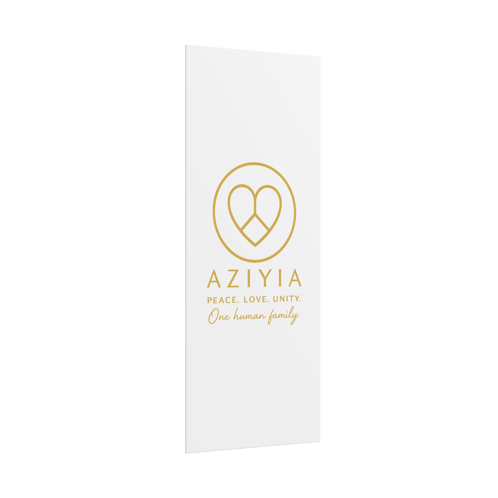 AZIYIA Signature Poster | Peace. Love. Unity. One Human Family. Wall Art