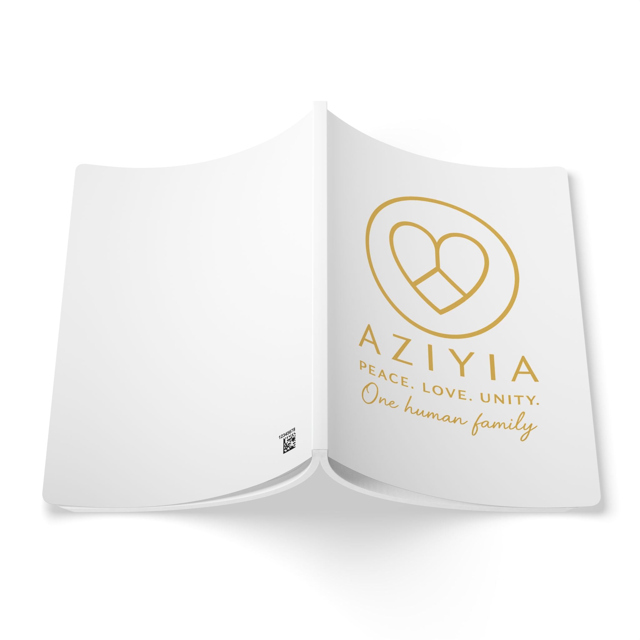 AZIYIA Softcover Journal | Peace. Love. Unity. One Human Family.