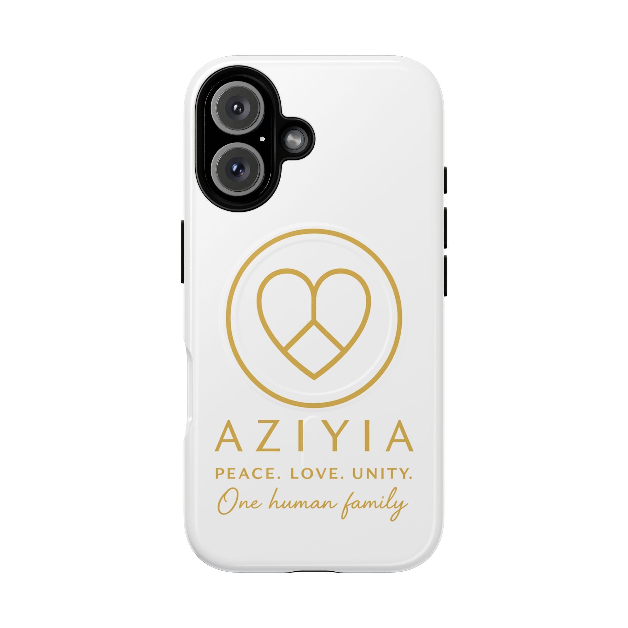 AZIYIA Signature Magnetic Phone Case | Peace. Love. Unity. One Human Family.