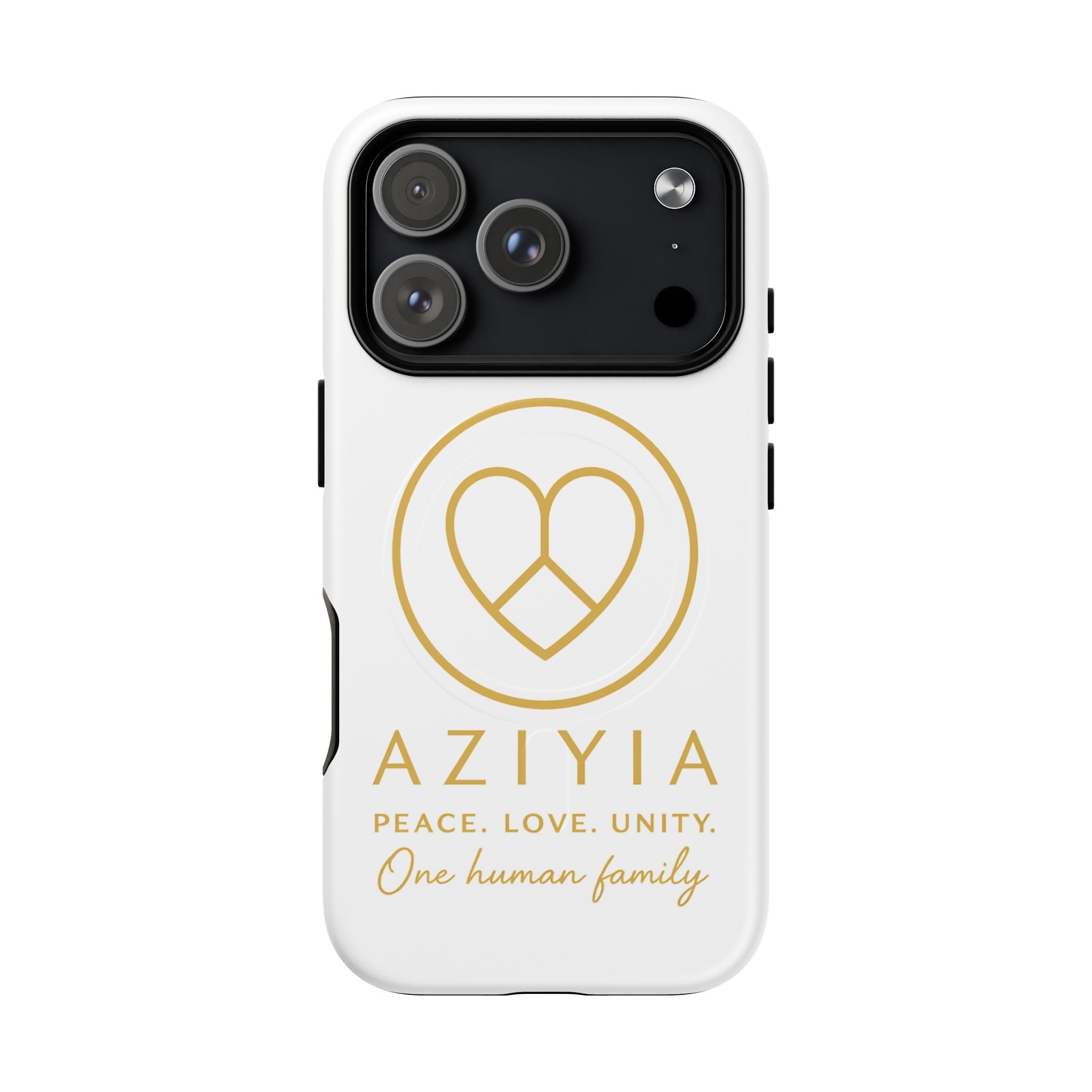 AZIYIA Signature Magnetic Phone Case | Peace. Love. Unity. One Human Family.