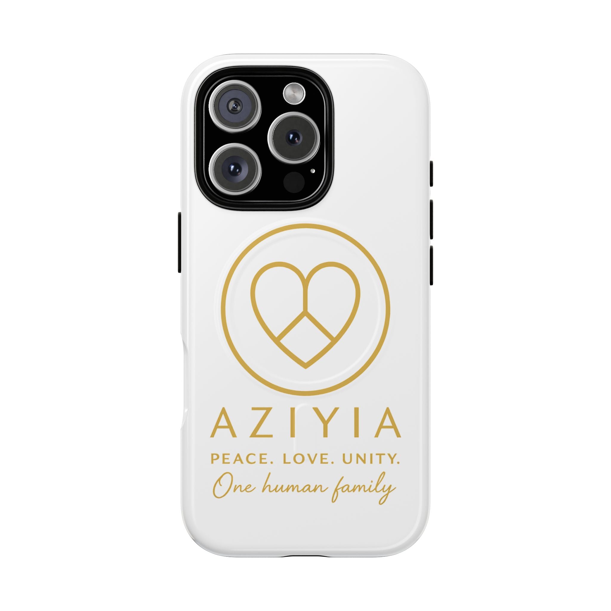 AZIYIA Signature Magnetic Phone Case | Peace. Love. Unity. One Human Family.