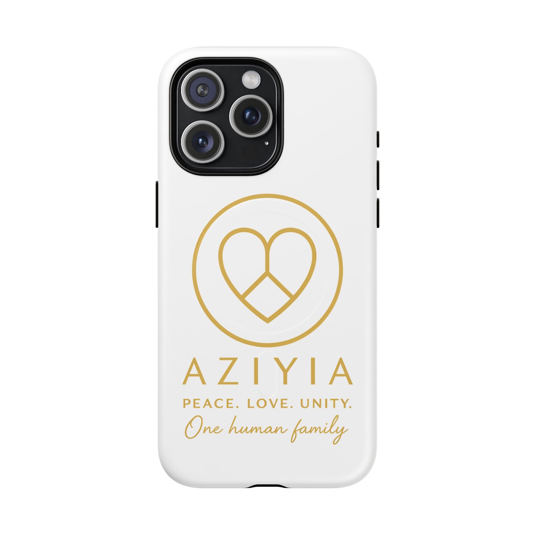 AZIYIA Signature Magnetic Phone Case | Peace. Love. Unity. One Human Family.