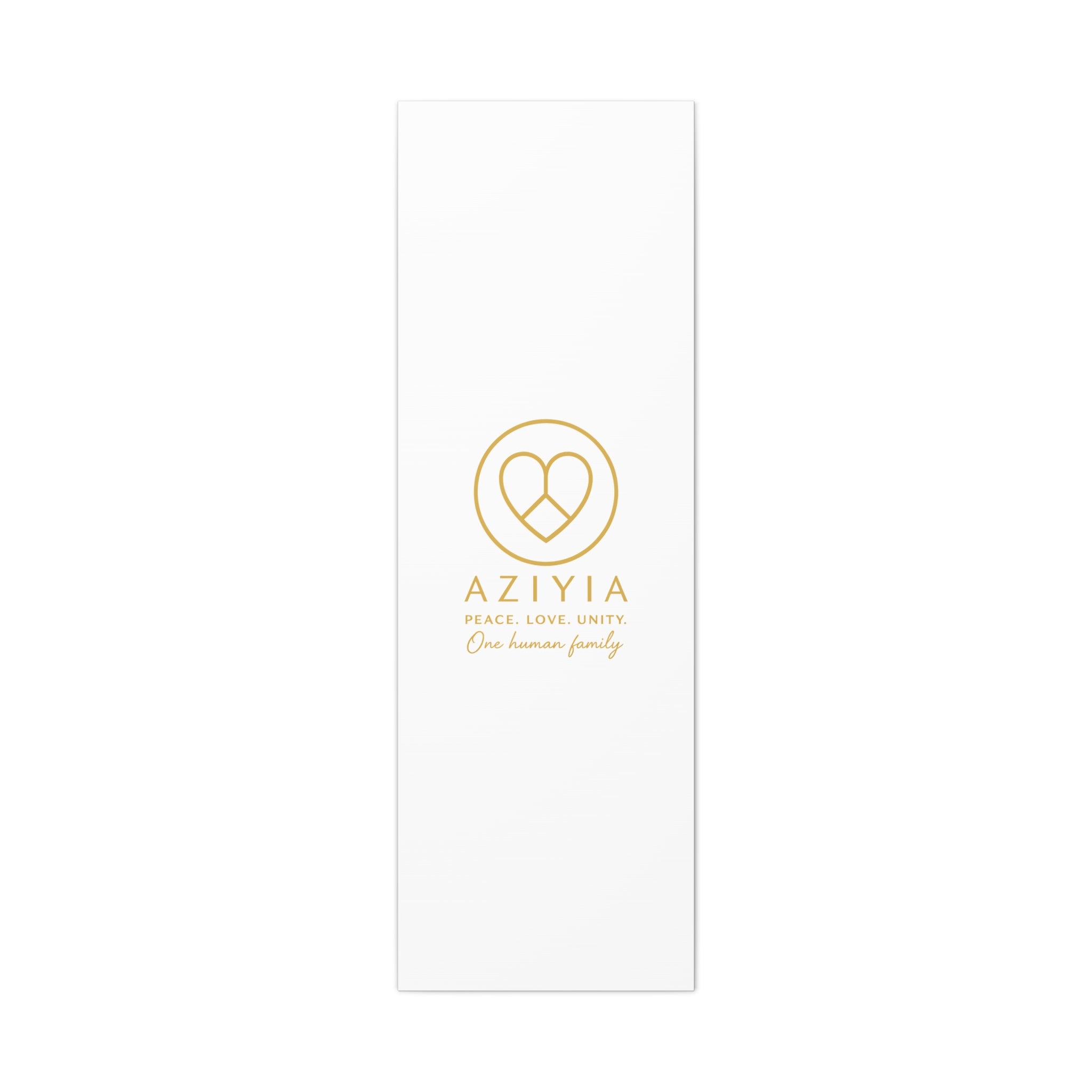 AZIYIA Signature Canvas | Peace. Love. Unity. One Human Family. Wall Art