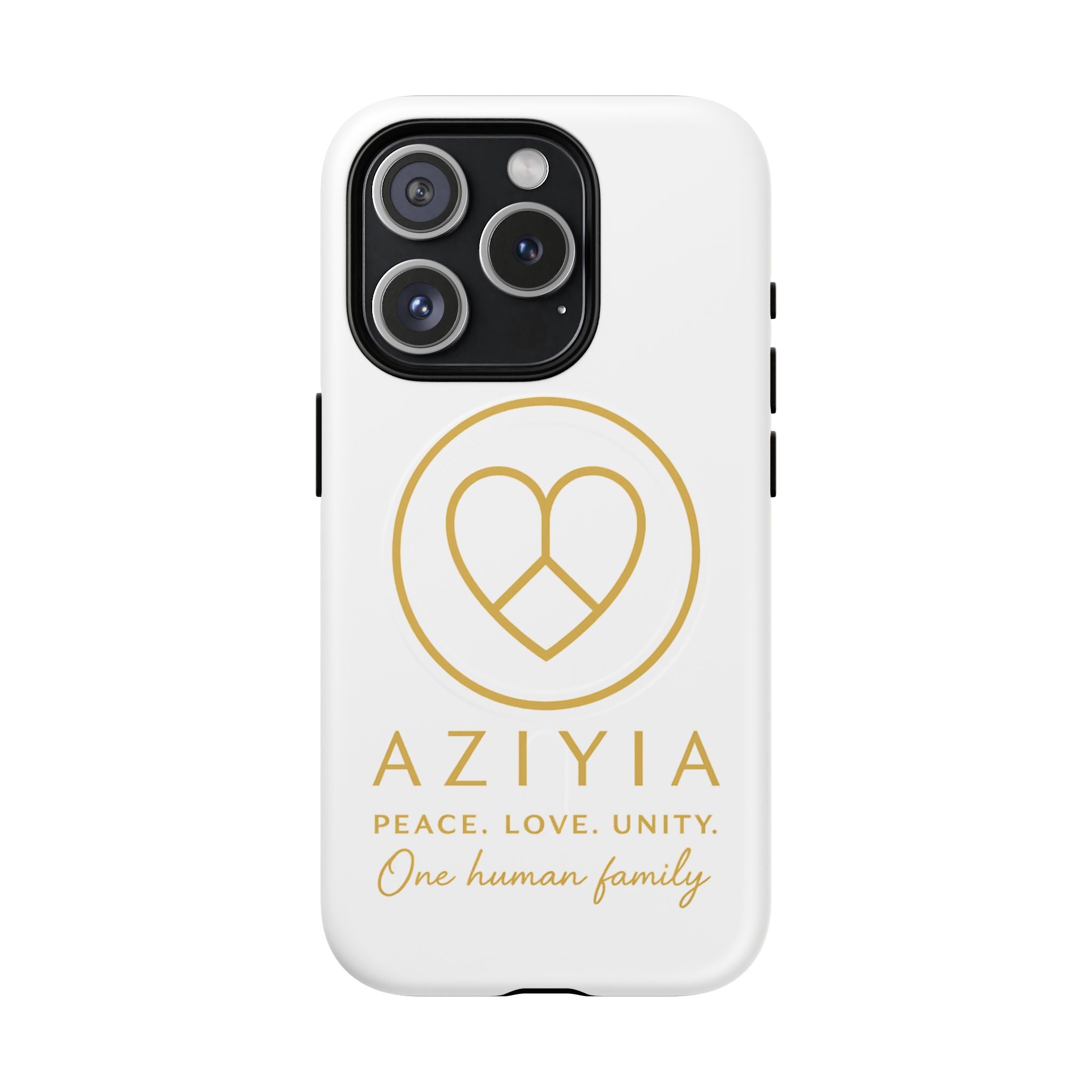 AZIYIA Signature Magnetic Phone Case | Peace. Love. Unity. One Human Family.