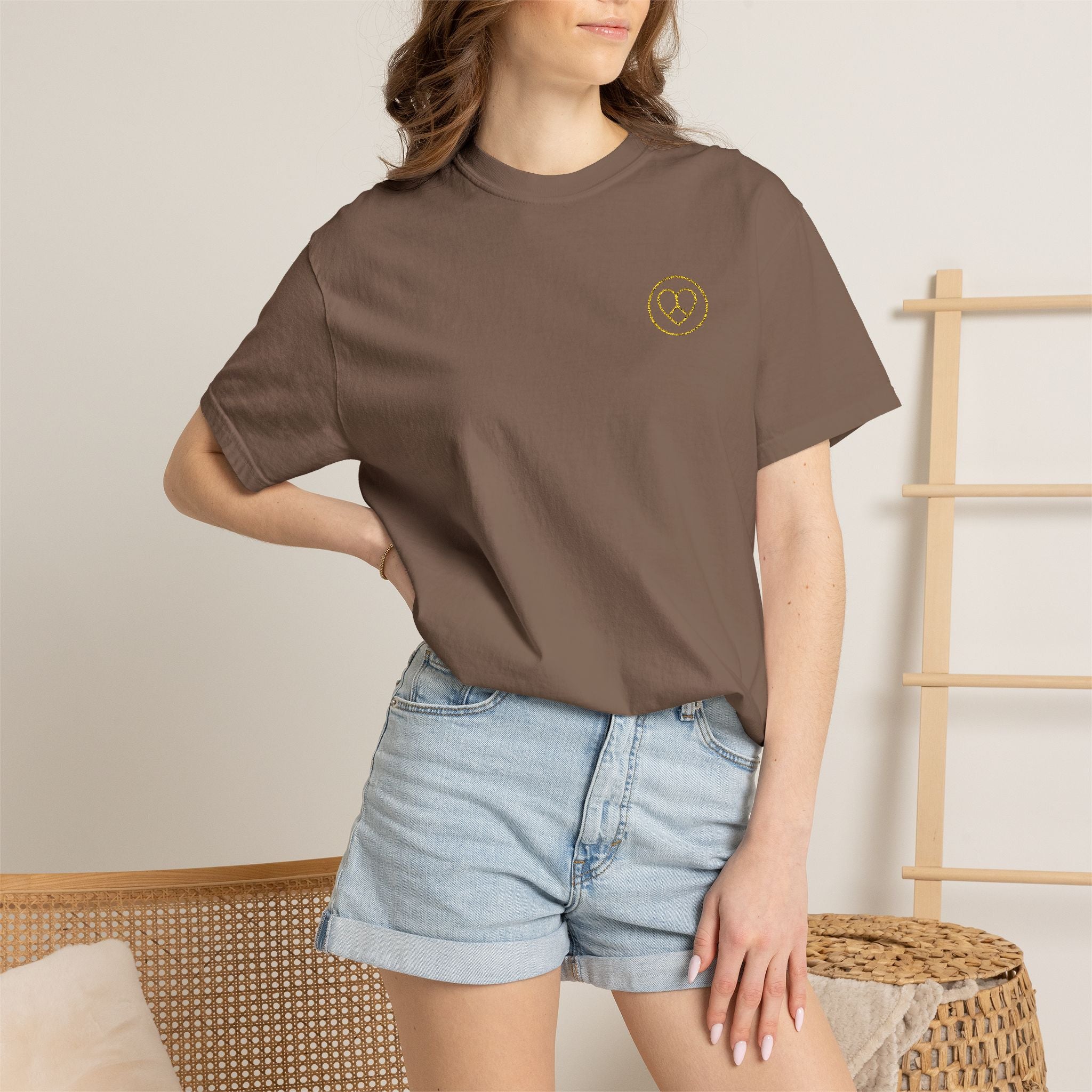 AZIYIA Signature Embroidered Logo T-Shirt | Peace • Love • Unity | Premium Unisex Tee