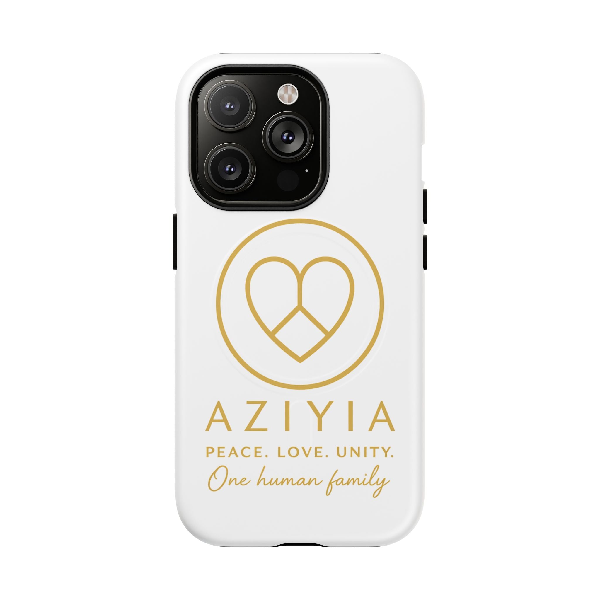 AZIYIA Signature Magnetic Phone Case | Peace. Love. Unity. One Human Family.