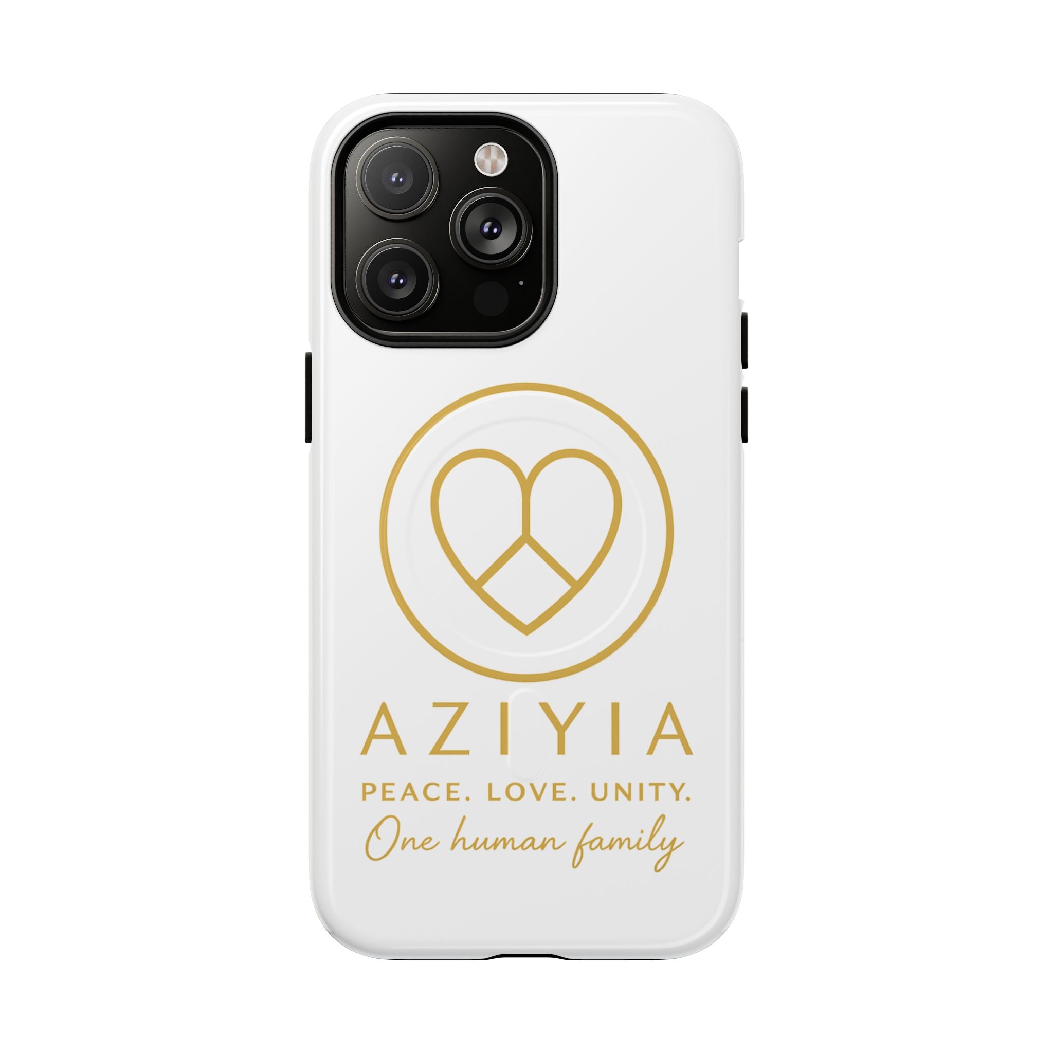AZIYIA Signature Magnetic Phone Case | Peace. Love. Unity. One Human Family.