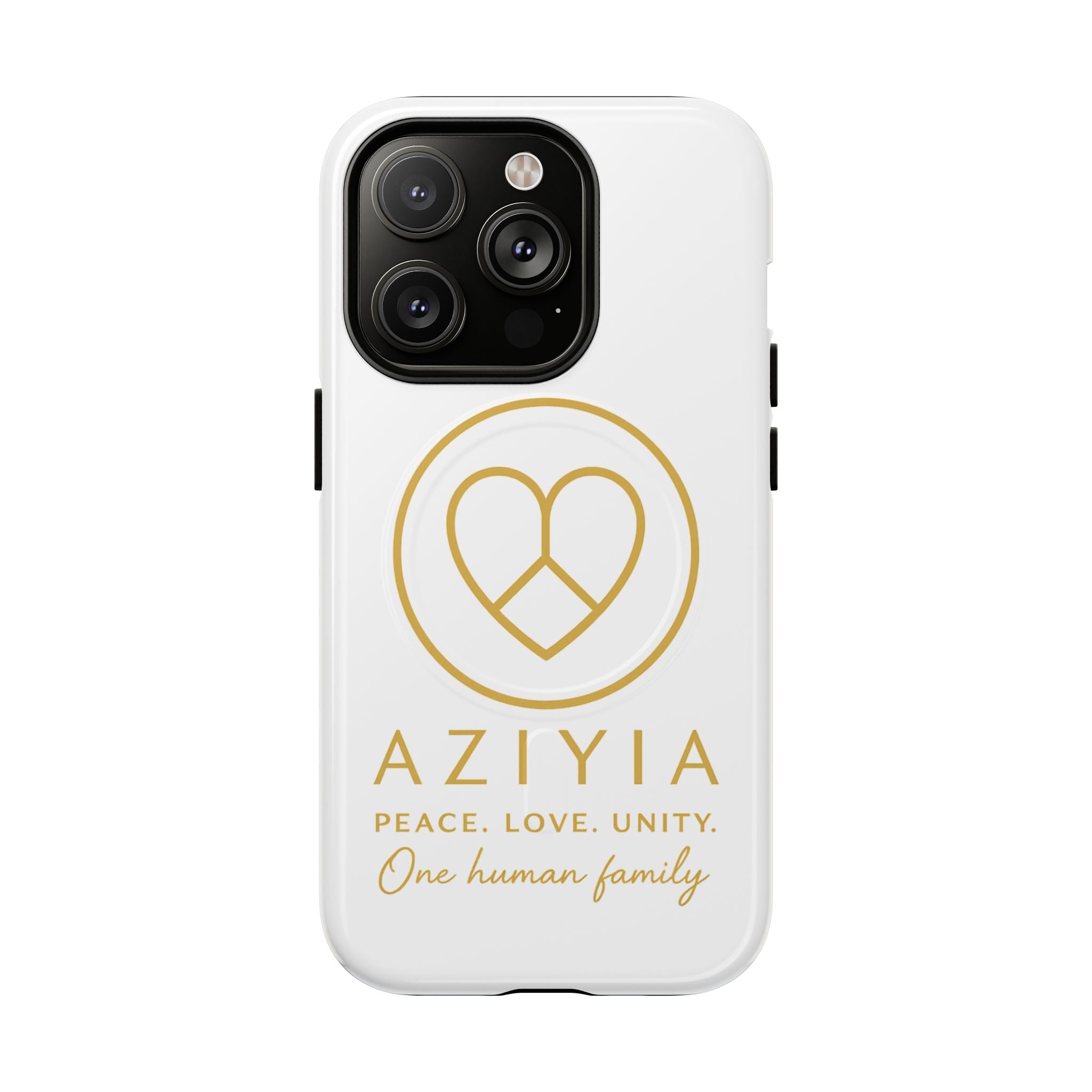 AZIYIA Signature Magnetic Phone Case | Peace. Love. Unity. One Human Family.