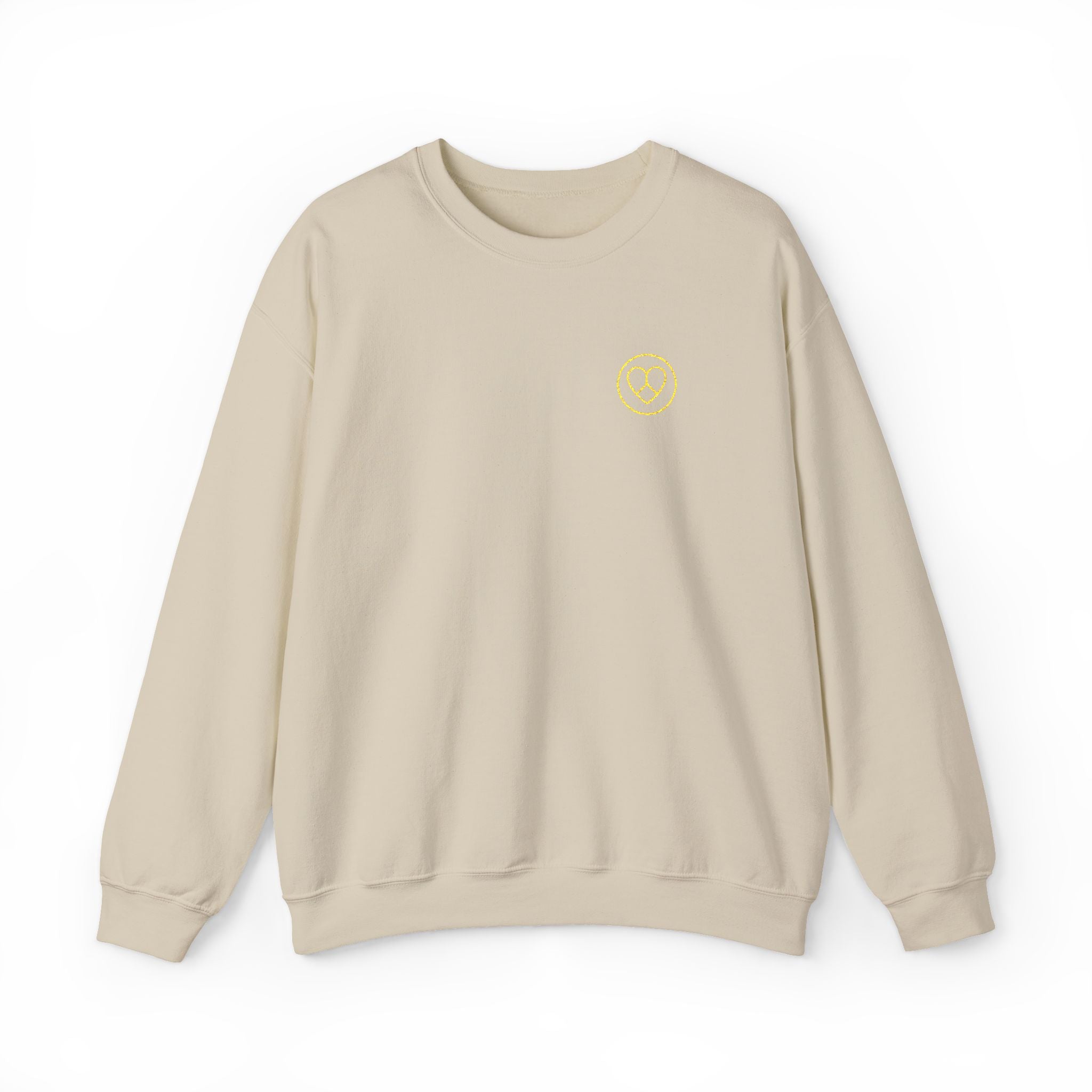 AZIYIA Signature Crewneck Sweatshirt | Peace, Love & Unity Embroidered Jumper