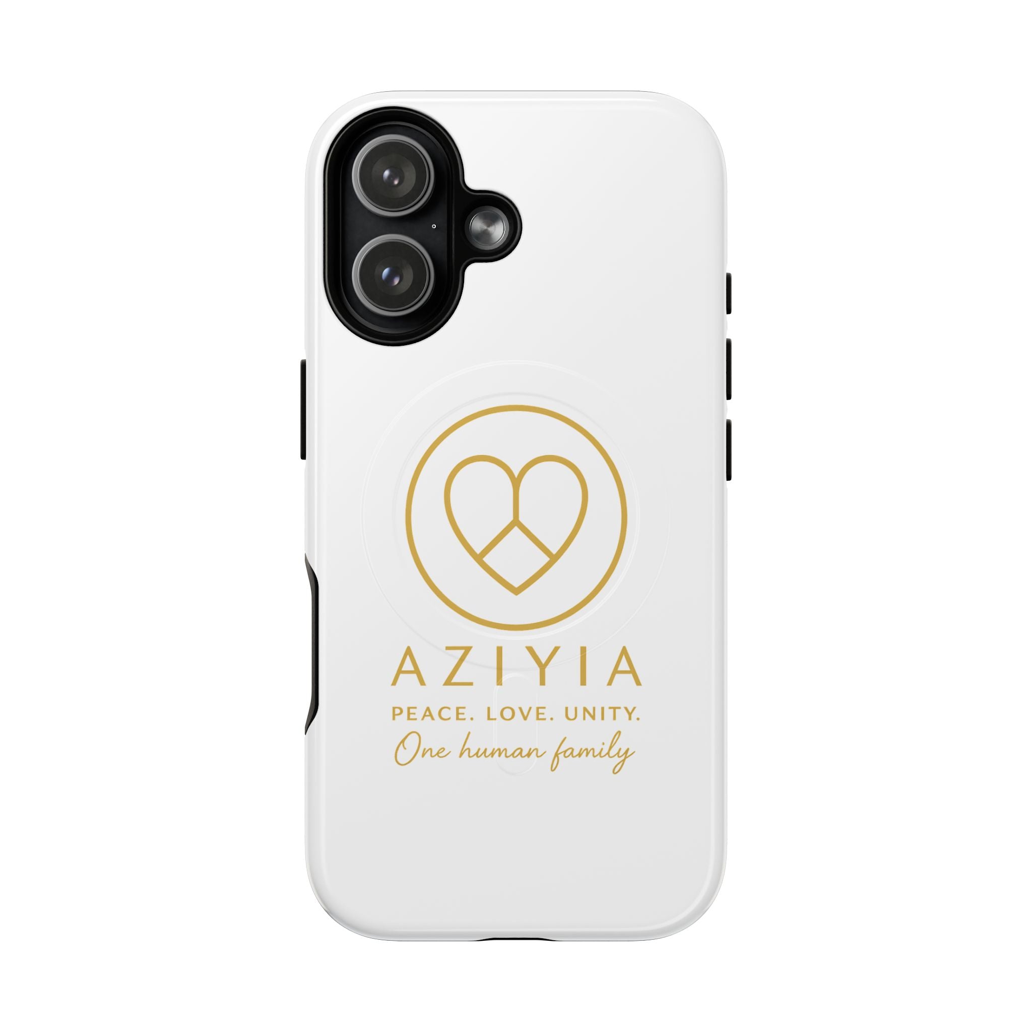 AZIYIA Signature Magnetic Phone Case | Peace. Love. Unity. One Human Family.