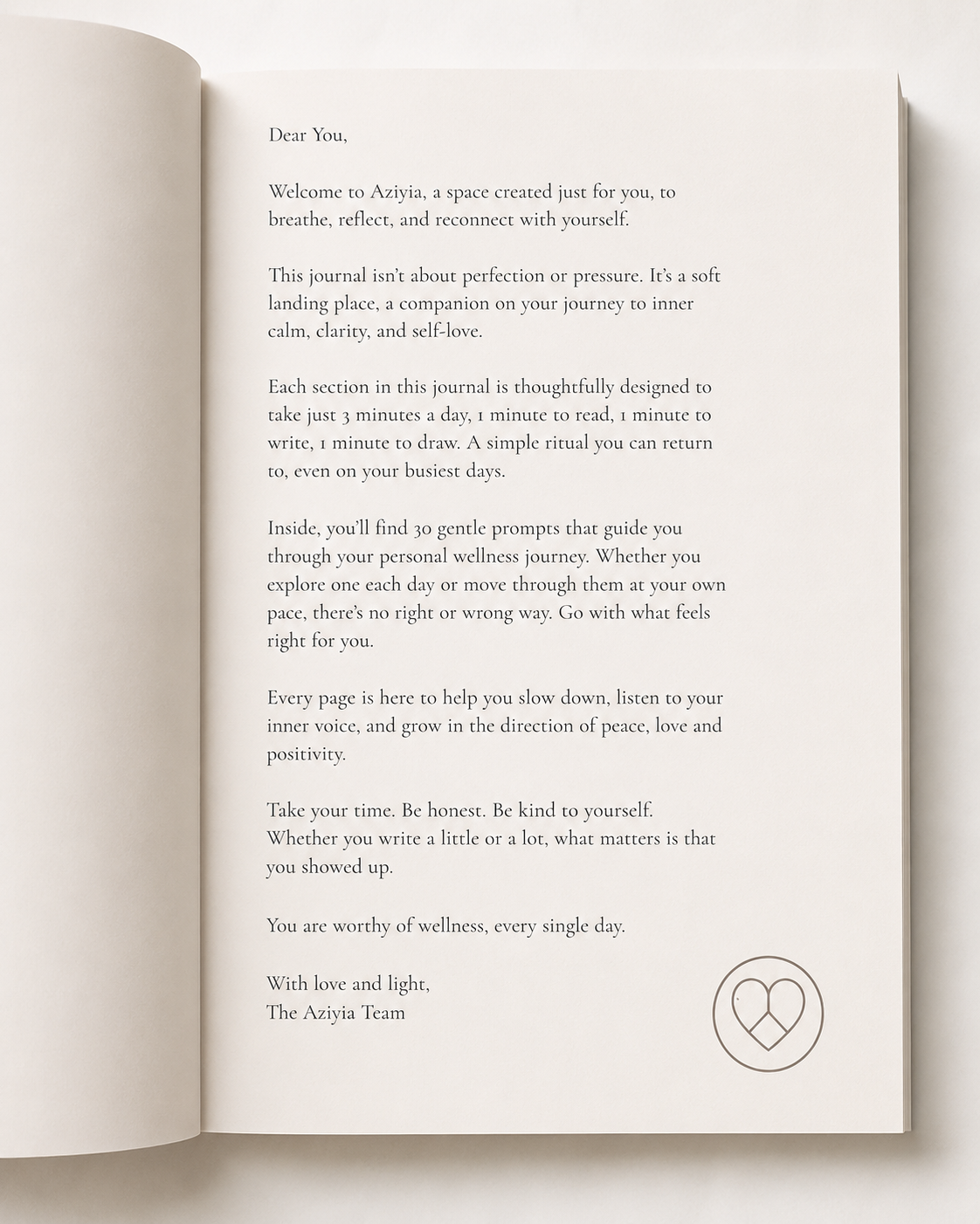 AZIYIA : 3 Minutes for Me: A 30-Day Journal for Calm, Clarity & Connection