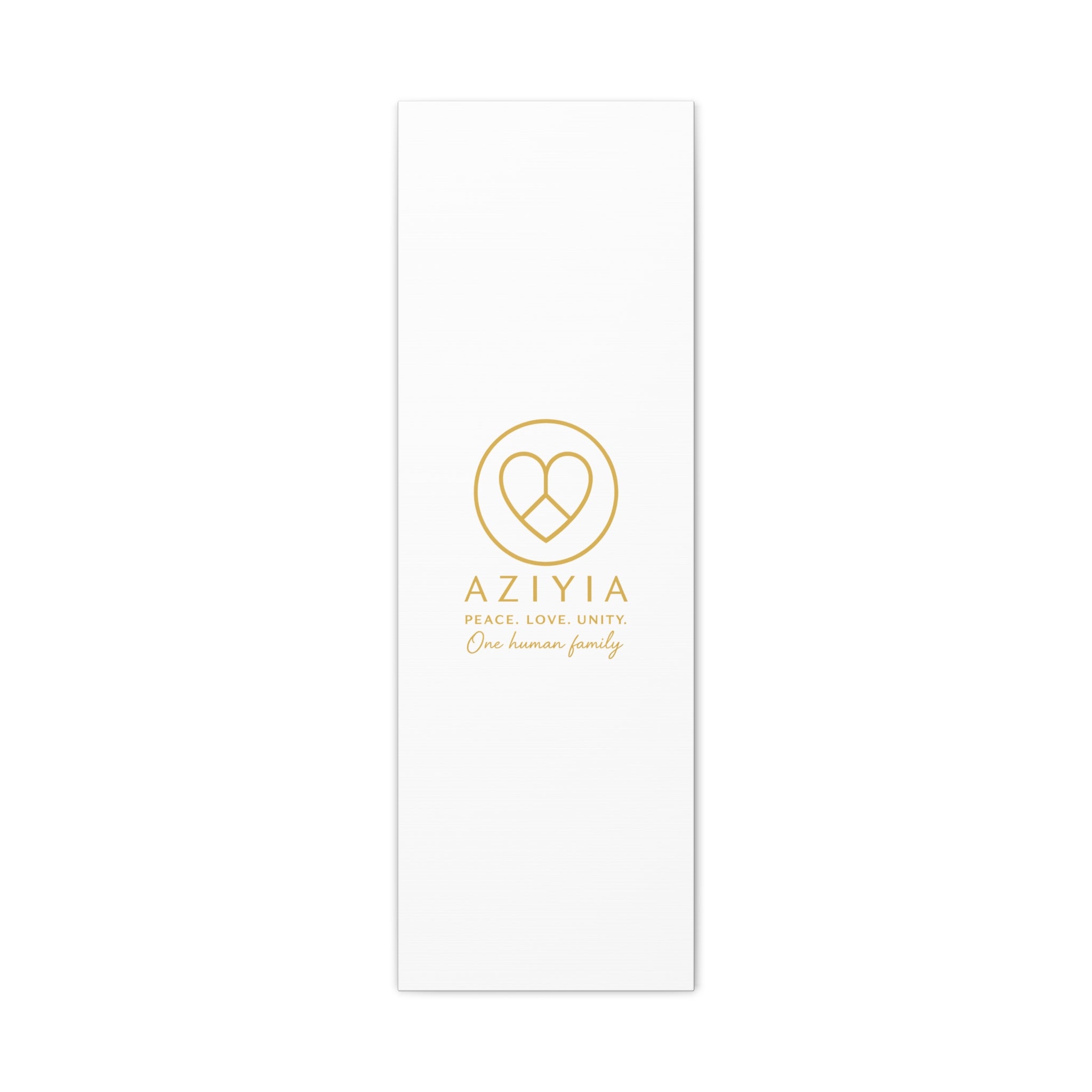 AZIYIA Signature Canvas | Peace. Love. Unity. One Human Family. Wall Art
