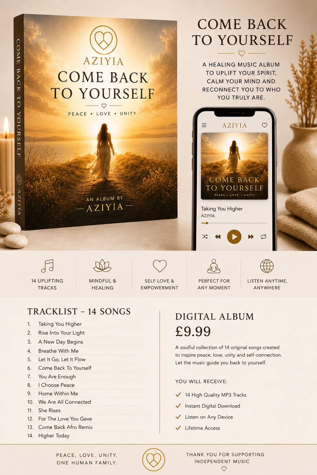 Come Back To Me Album - Digital Album