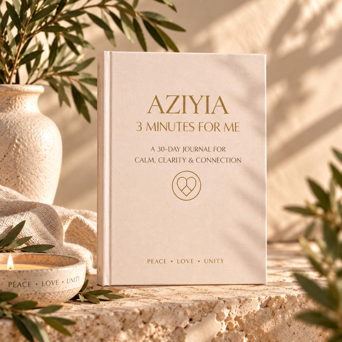 AZIYIA : 3 Minutes for Me: A 30-Day Journal for Calm, Clarity & Connection